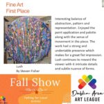 1st Place - Dublin Area Art League, 2021, juried,  Fall Member Show.